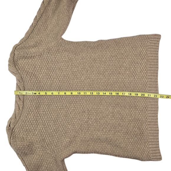 Classiques Entier 100% Cashmere Sweater Size Medium Brown Pullover 3/4 Sleeve - Picture 4 of 6